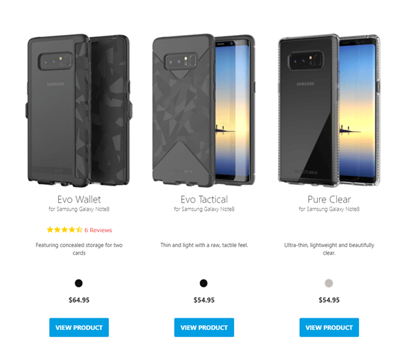 Samsung Galaxy Note 8 - Tech 21 cases