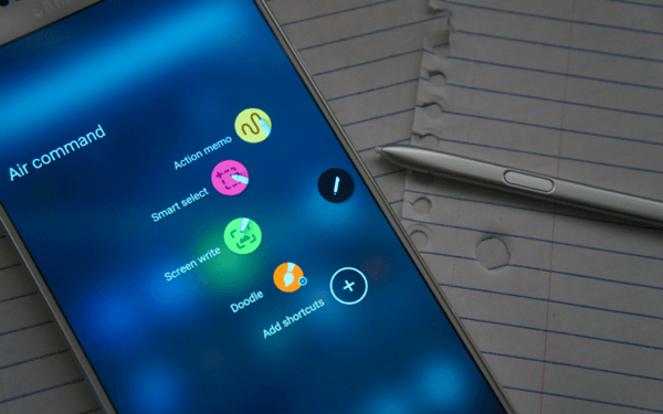 Samsung Galaxy Air Command in Note 8