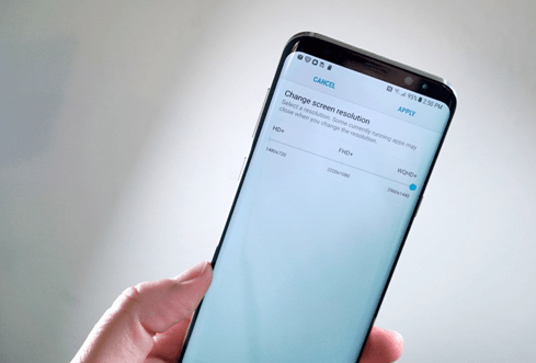 Samsung Galaxy S8- Enable screen resolution