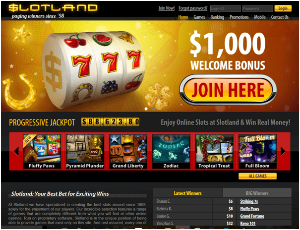 Slotland casino samsung app bonuses