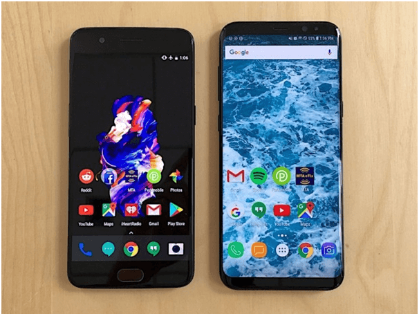 Samsung S 8 and One Plus 5